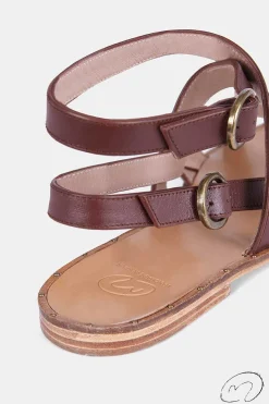 Mujer MICUIR Sandalias Planas-Romanas Cuero