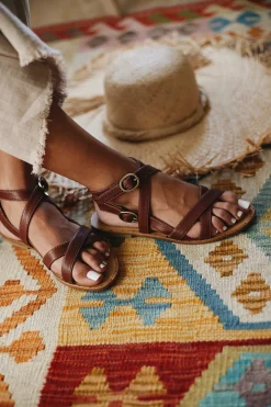 Mujer MICUIR Sandalias Planas-Romanas Cuero