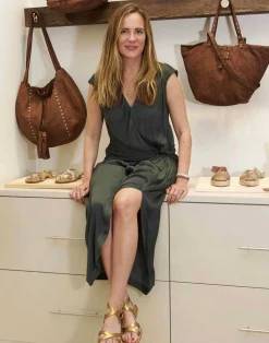 Mujer MICUIR Sandalias Planas-Romanas Dorado