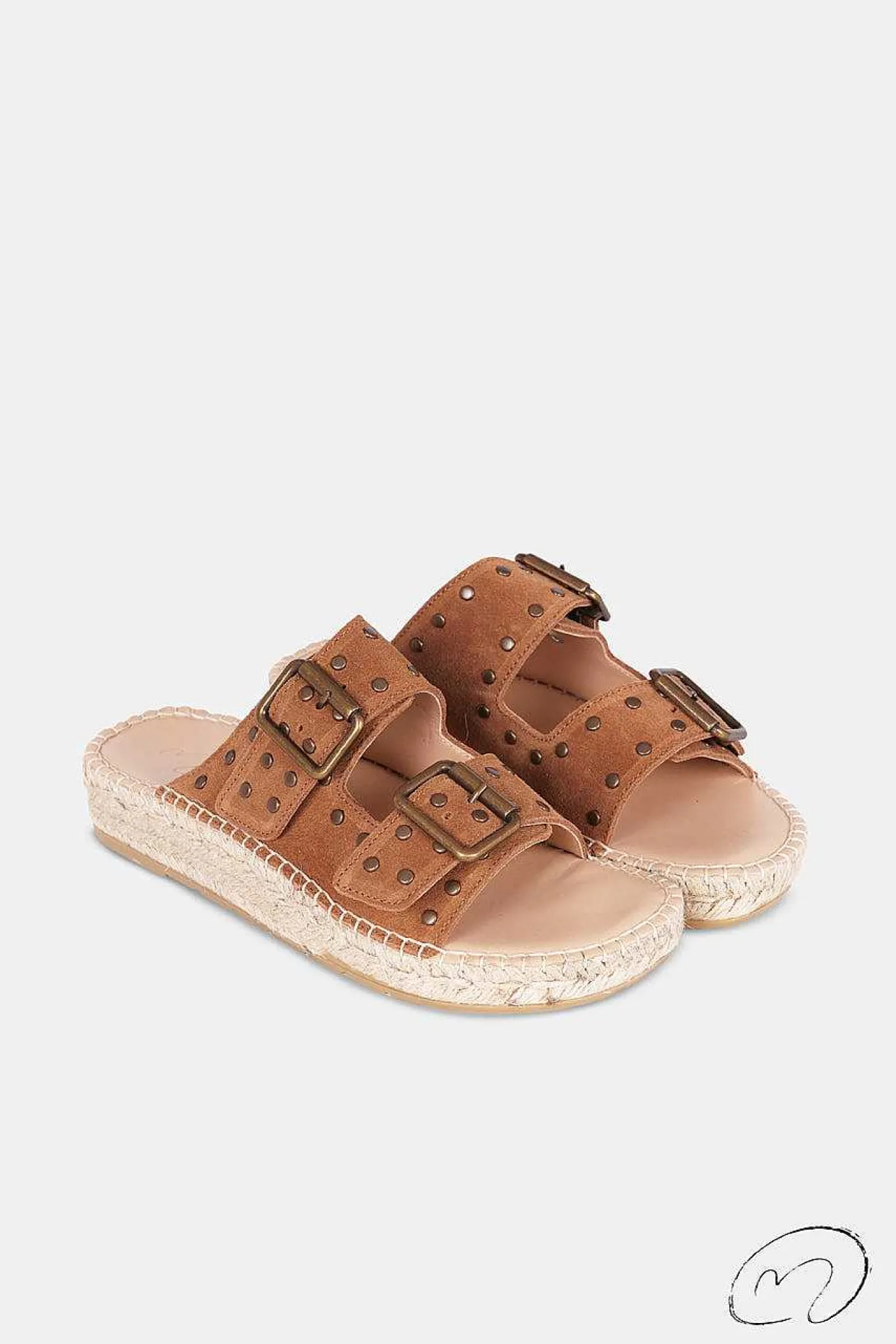 Mujer MICUIR Sandalias Planas-Romina Ante Cuero 3Cm