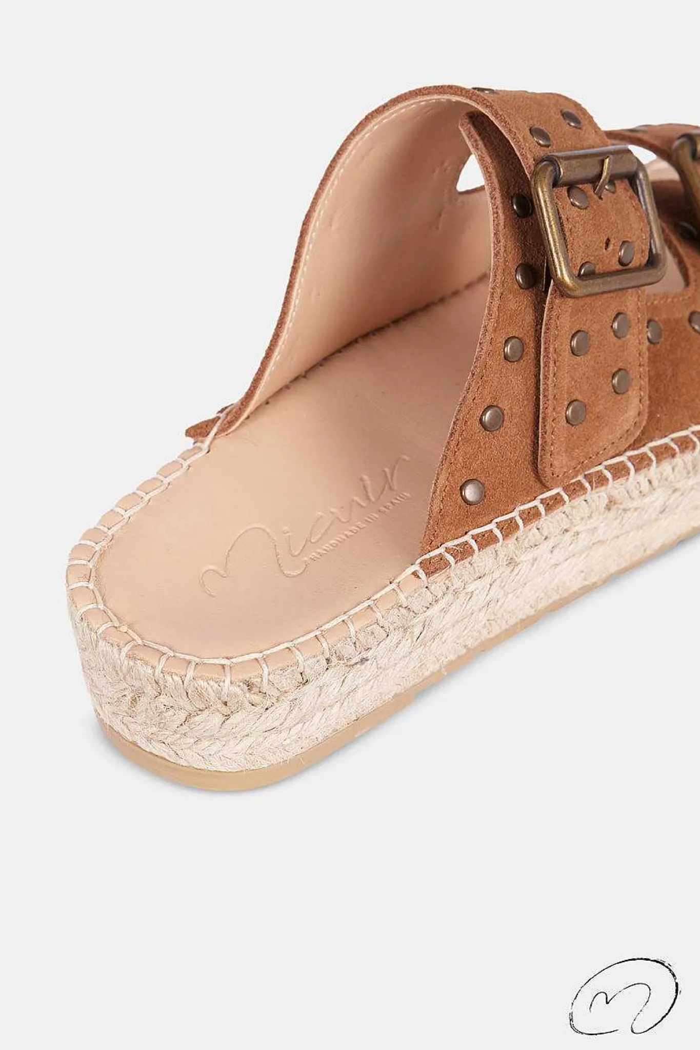 Mujer MICUIR Sandalias Planas-Romina Ante Cuero 3Cm