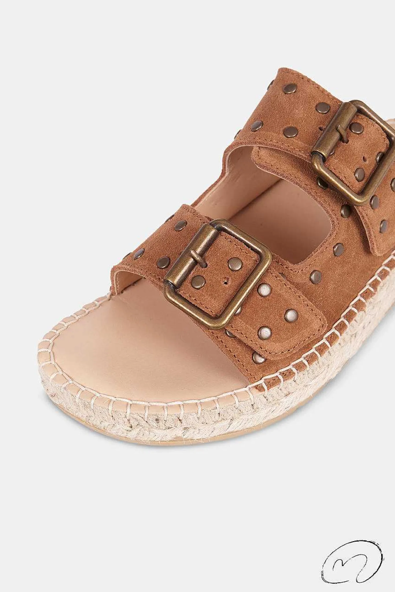 Mujer MICUIR Sandalias Planas-Romina Ante Cuero 3Cm