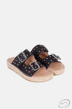 Mujer MICUIR Sandalias Planas-Romina Negro 3Cm