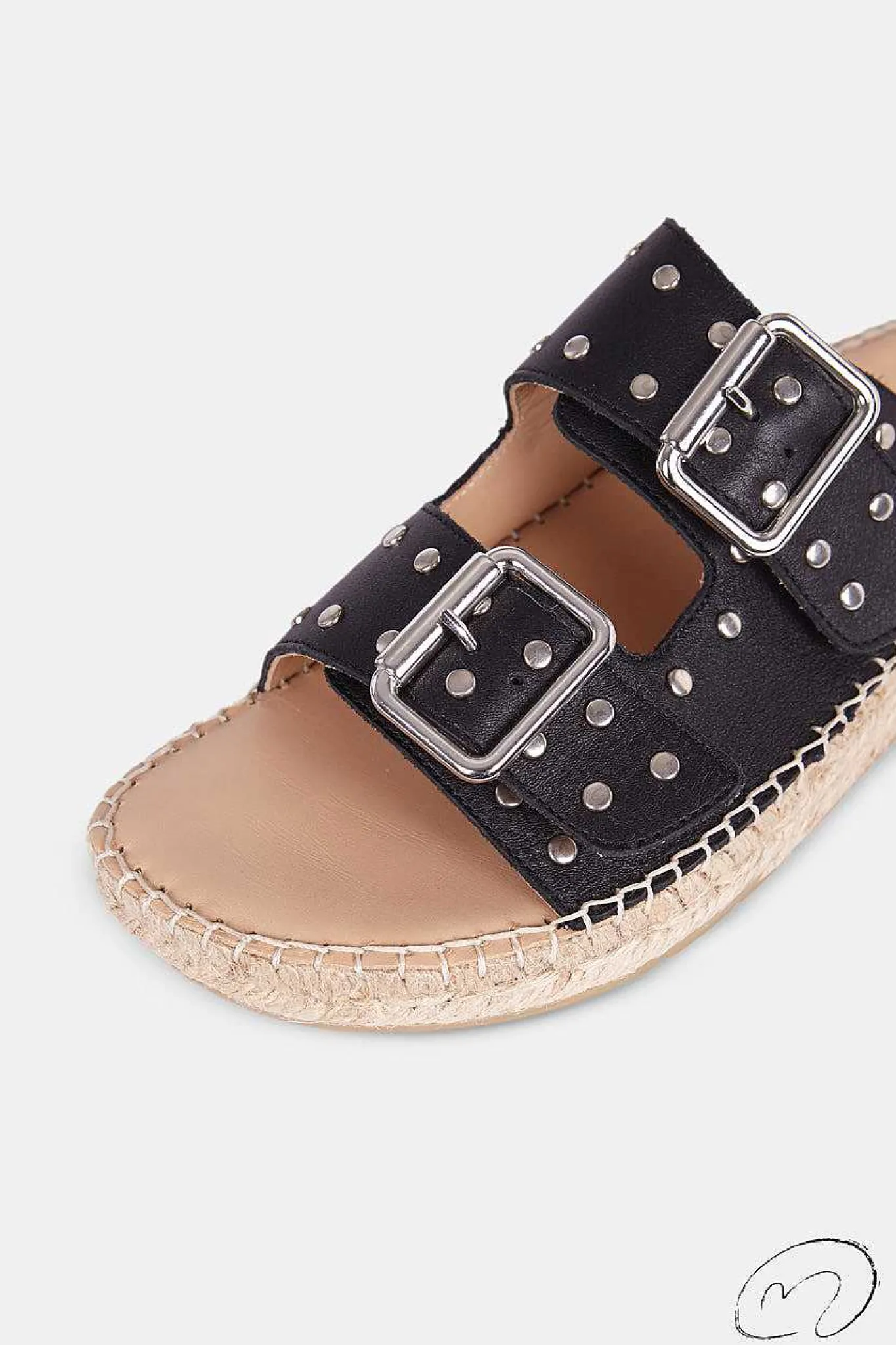 Mujer MICUIR Sandalias Planas-Romina Negro 3Cm