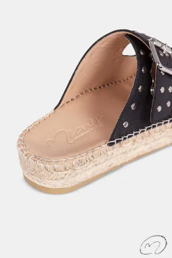 Mujer MICUIR Sandalias Planas-Romina Negro 3Cm