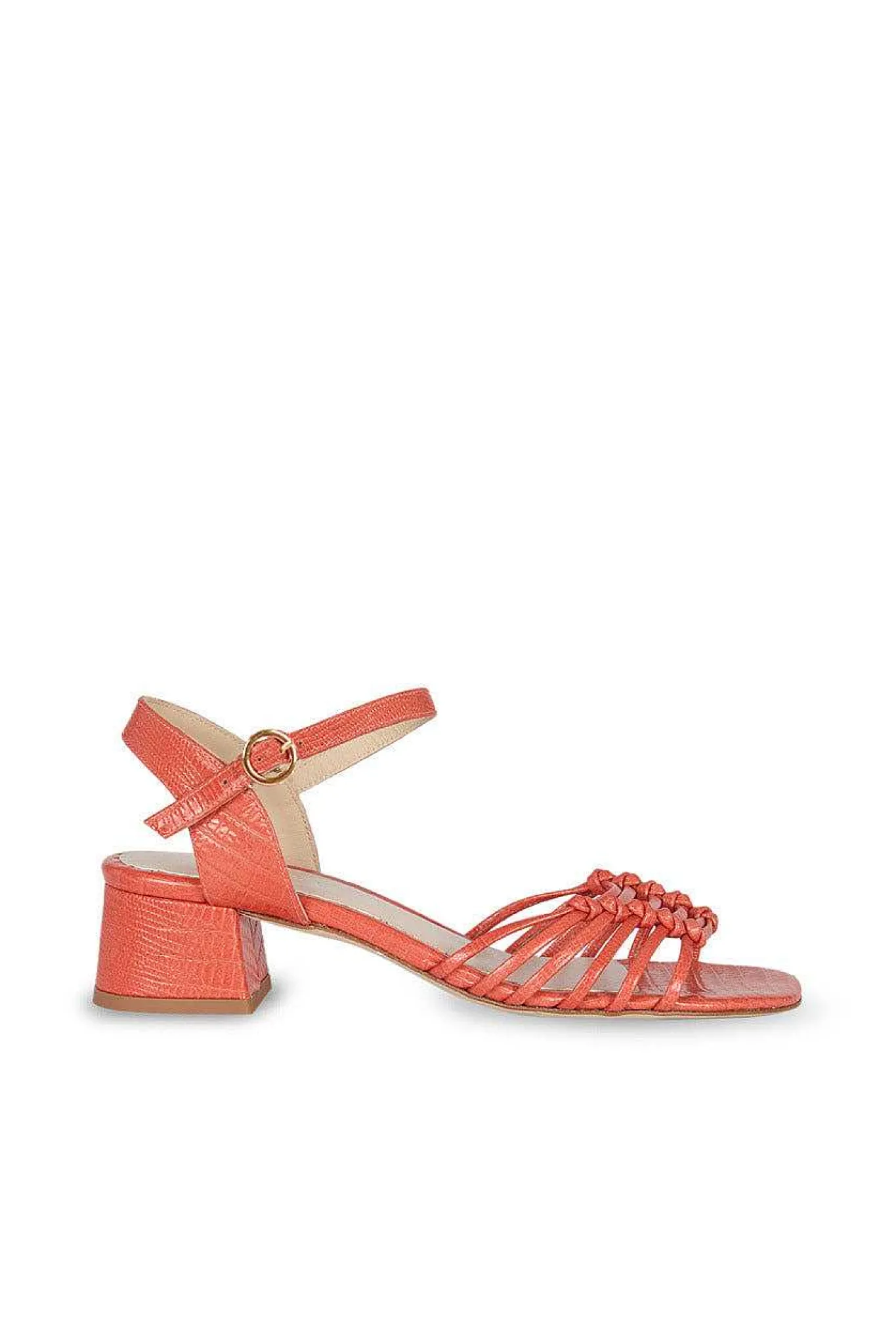 Mujer MICUIR Sandalias Tacón Midi-Simona Coral 5Cm