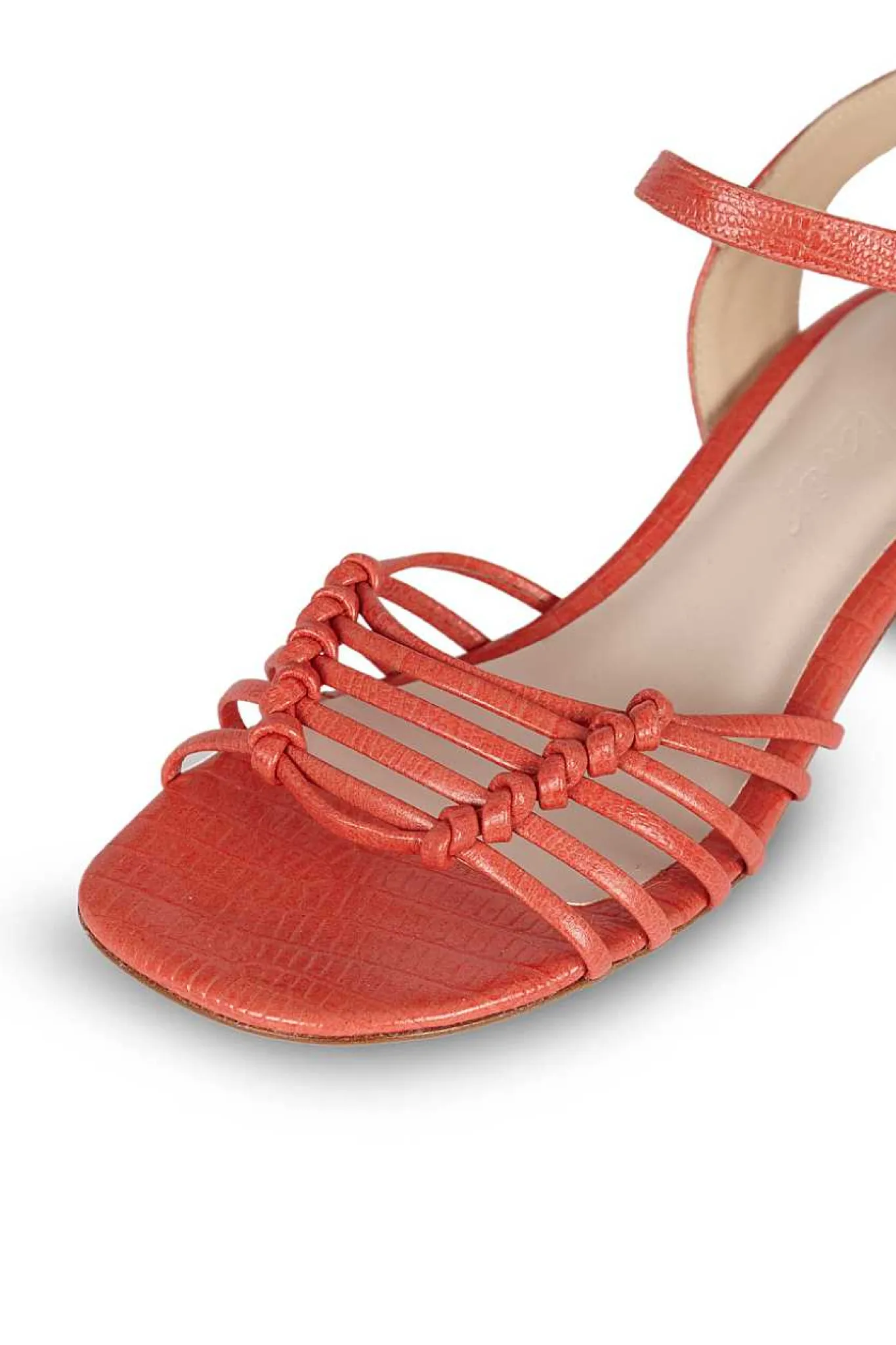 Mujer MICUIR Sandalias Tacón Midi-Simona Coral 5Cm