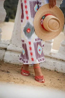 Mujer MICUIR Sandalias Tacón Midi-Simona Coral 5Cm