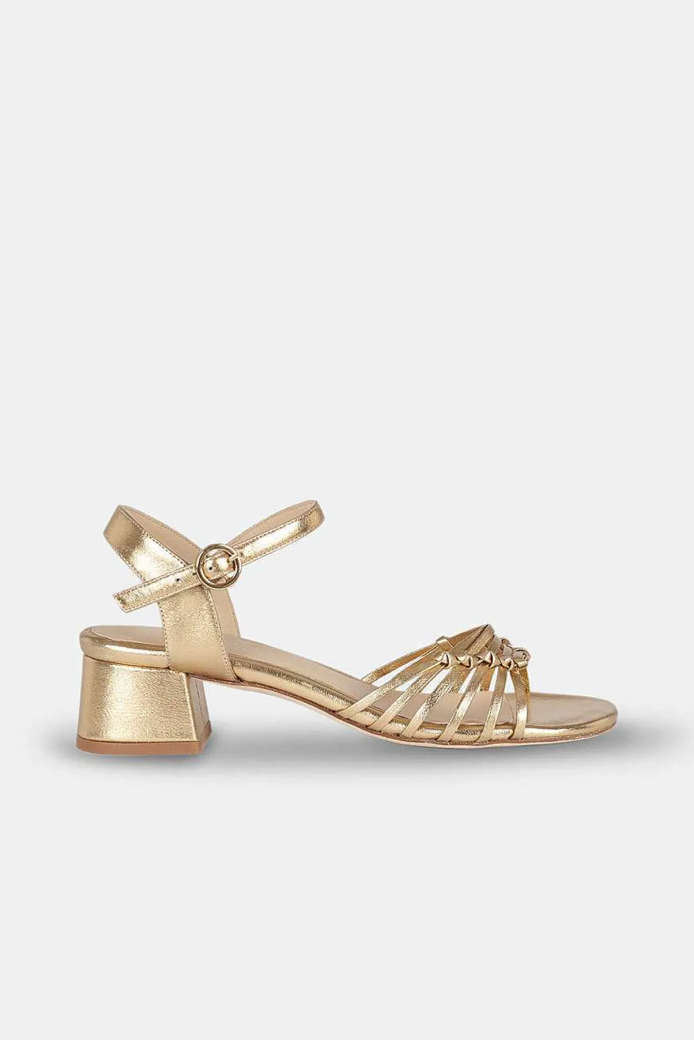 Mujer MICUIR Sandalias Tacón Midi-Simona Oro 5Cm