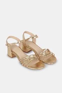 Mujer MICUIR Sandalias Tacón Midi-Simona Oro 5Cm