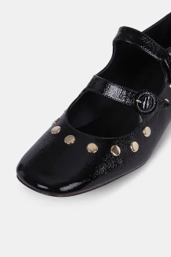 Mujer MICUIR Bailarinas-Spiga Charol Negro Tachas 4Cm