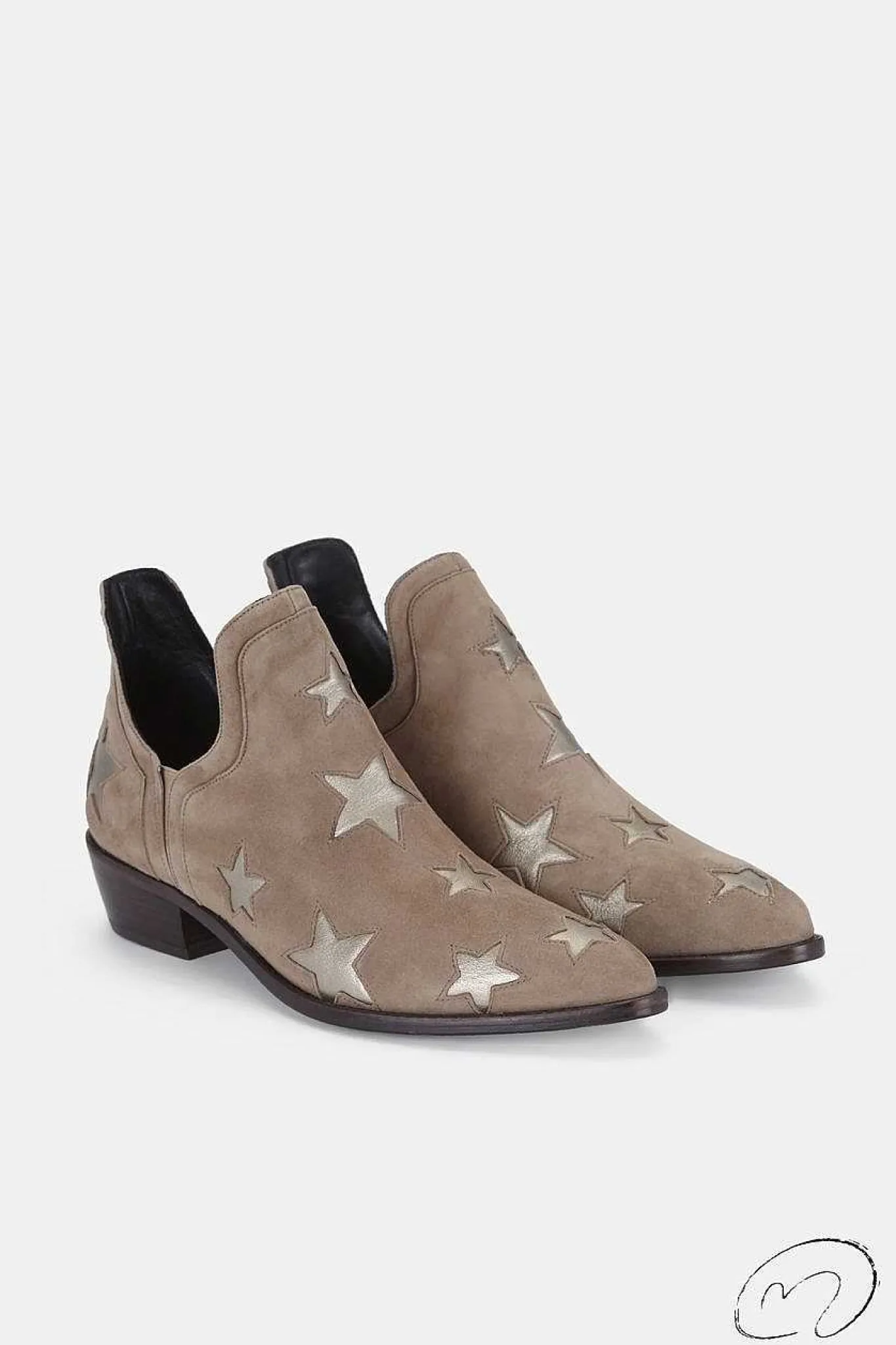 Mujer MICUIR Star Boots-Star Boots Beige Y Oro Platino 4Cm
