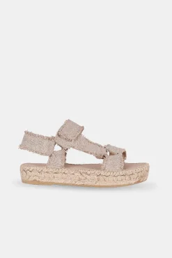 Mujer MICUIR Sandalias Plataforma-Susana Desflecada Beige