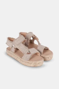 Mujer MICUIR Sandalias Plataforma-Susana Desflecada Beige