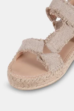 Mujer MICUIR Sandalias Plataforma-Susana Desflecada Beige