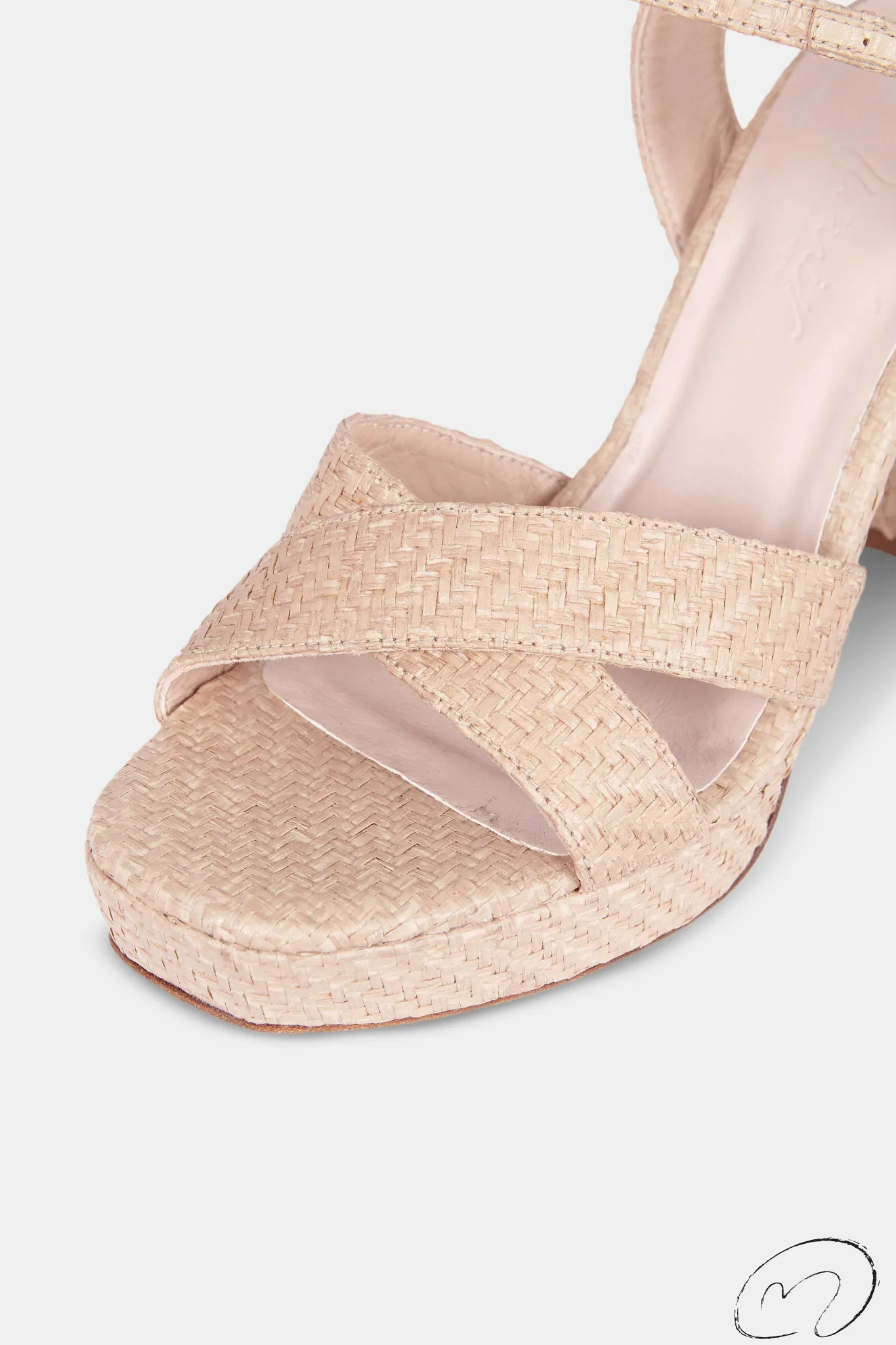 Mujer MICUIR Sandalias Tacón-Tiziana Rafia 9,5Cm