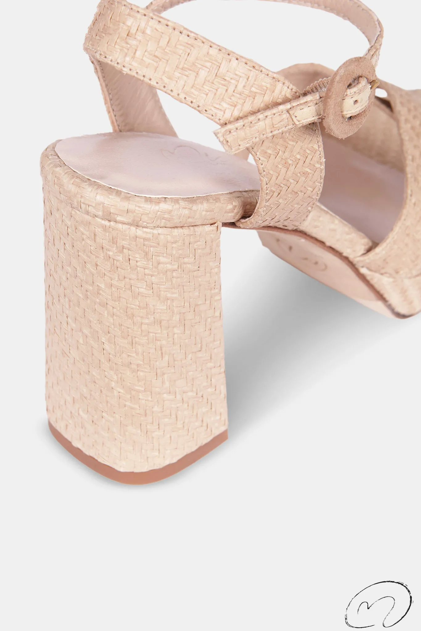 Mujer MICUIR Sandalias Tacón-Tiziana Rafia 9,5Cm