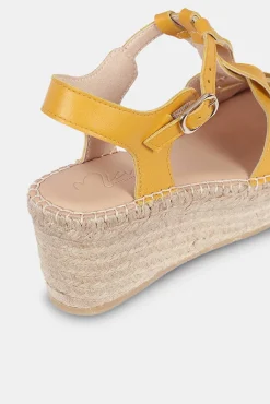 Mujer MICUIR Sandalias Plataforma-Tropea Mostaza 7Cm