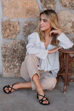 Mujer MICUIR Sandalias Tacón Midi-Ugga Negro 4Cm