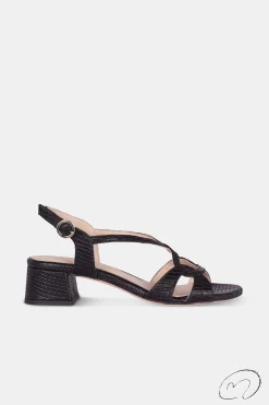 Mujer MICUIR Sandalias Tacón Midi-Ugga Negro 4Cm