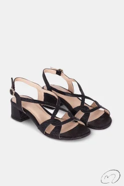 Mujer MICUIR Sandalias Tacón Midi-Ugga Negro 4Cm