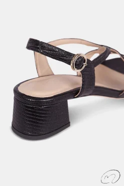 Mujer MICUIR Sandalias Tacón Midi-Ugga Negro 4Cm