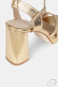 Mujer MICUIR Sandalias Tacón-Vir Oro 9,5Cm