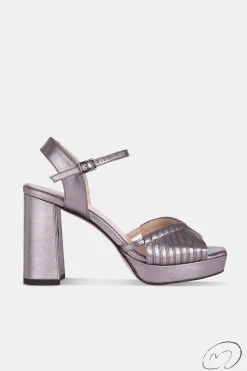 Mujer MICUIR Sandalias Tacón-Vir Plomo 9,5Cm