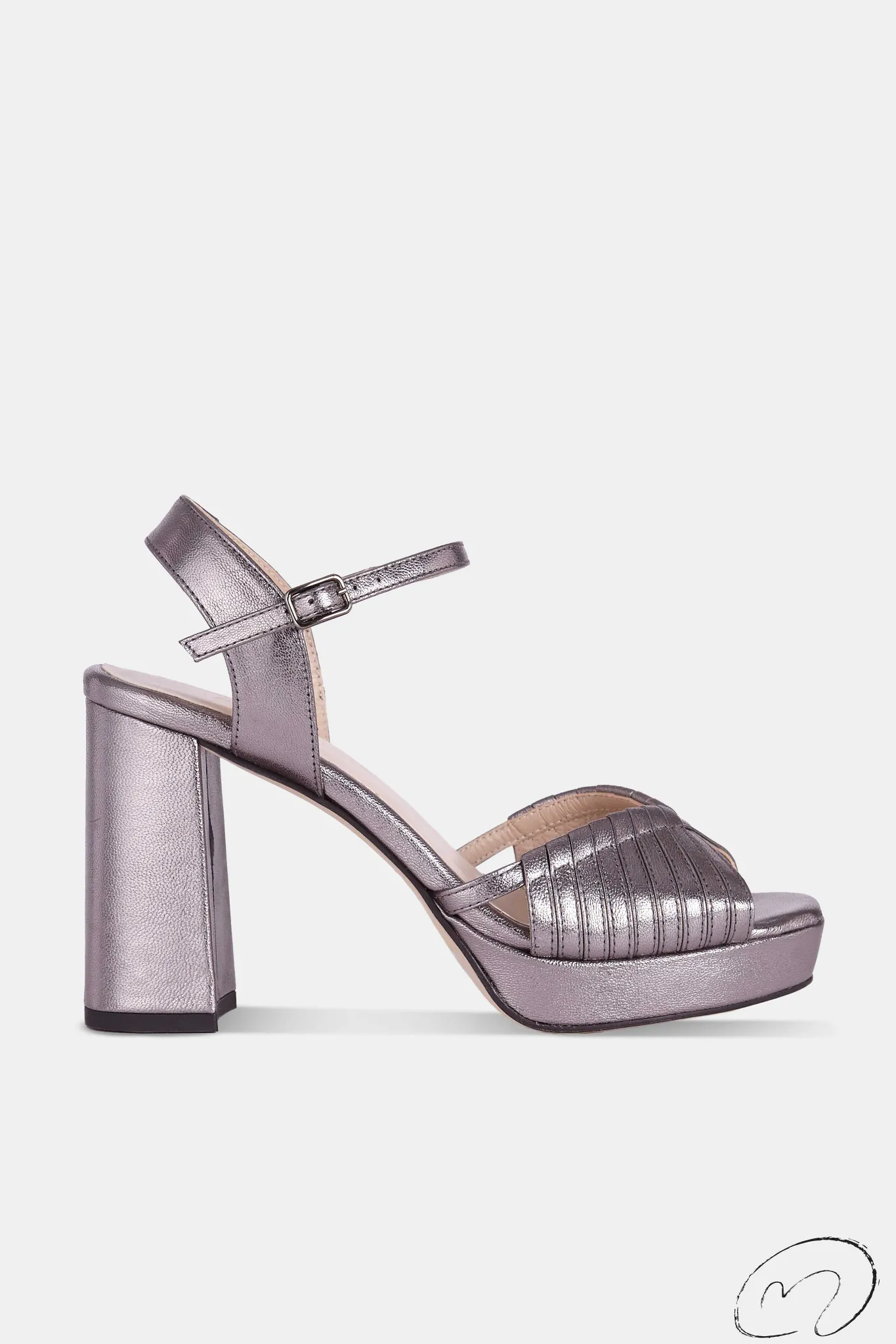 Mujer MICUIR Sandalias Tacón-Vir Plomo 9,5Cm