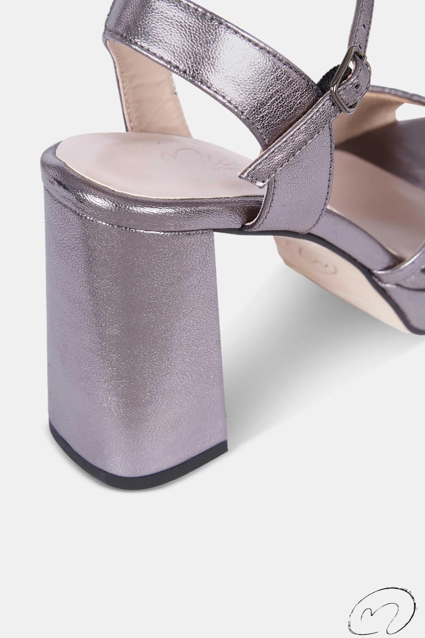 Mujer MICUIR Sandalias Tacón-Vir Plomo 9,5Cm
